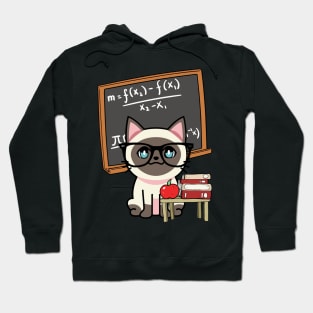 Funny siamese Cat is teaching Hoodie